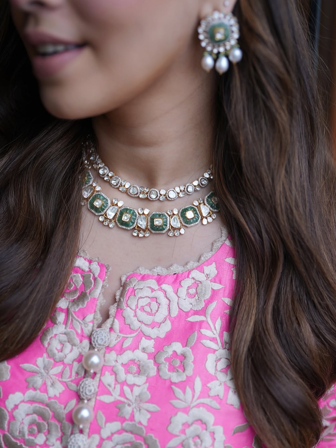 Gulbahar Hand-Embroidered Pink Festive Wear