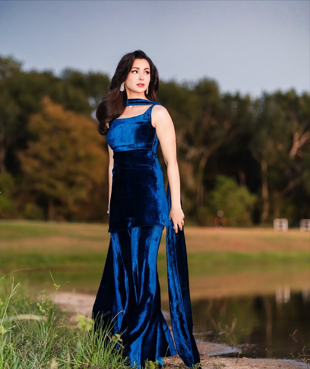 Midnight Glam Velvet Top & Flared Pant Set