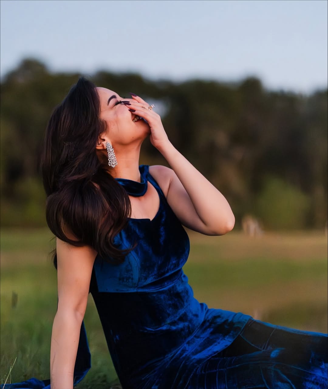 Midnight Glam Velvet Top & Flared Pant Set